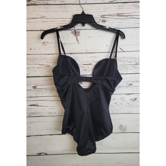 Dr. Robert Rey Shapewear Bodysuit Instant Shape Black Women's 36B Plunge - Picture 9 of 11